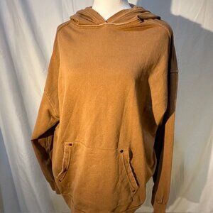Urban Outfitters Tan/Brown Distressed Hoodie – Men’s Size Medium Cotton Blend